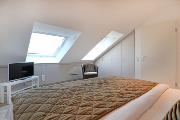 Urlauberdorf 43c - Blick in das Schlafzimmer im Obergeschoss