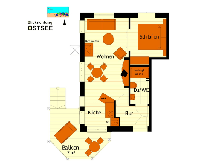 Landhaus Victoria, Schwan - Grundriss