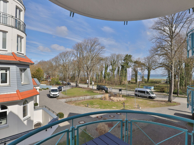 Haus am Meer, Whg.06 - Blick auf und vom Balkon