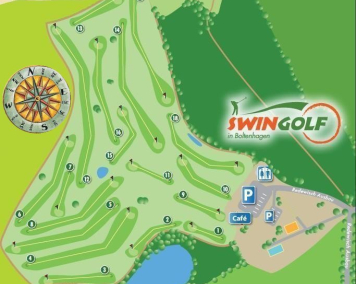 Platzplan der SwinGolf Anlage in Boltenhagen